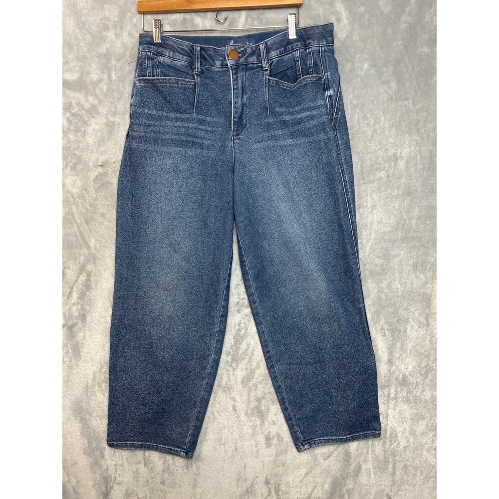 Democracy Ab-solution High Rise Barrel Leg Jeans Medium Wash Blue Size 12 - Picture 2 of 13